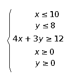 List the corner points for the collection of