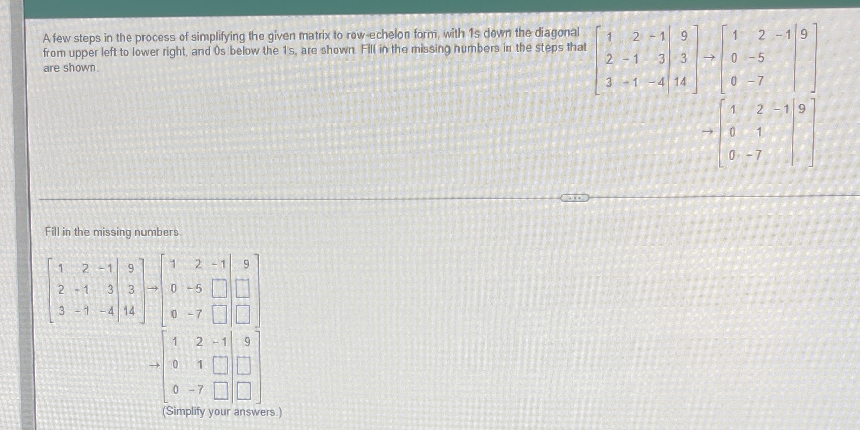 A few steps in the process of simplifying the
