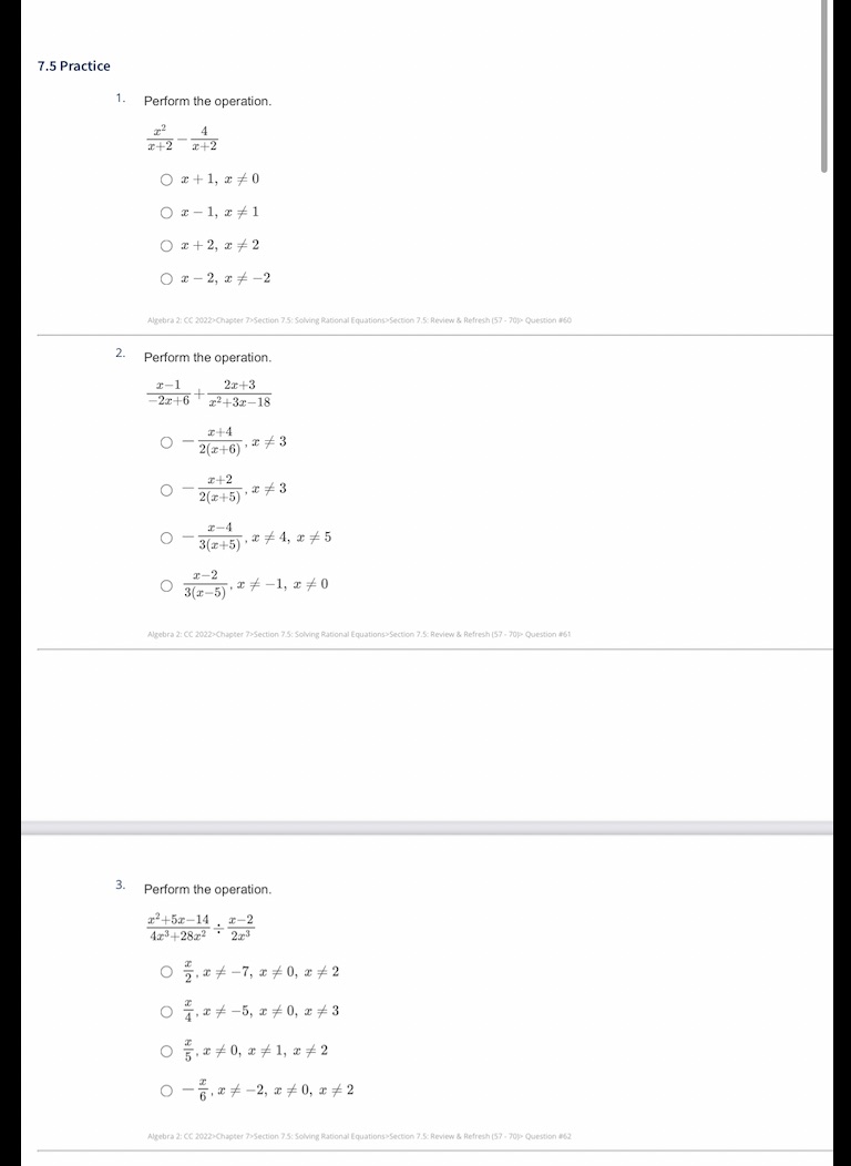 Choose the correct answer and show work 7.5