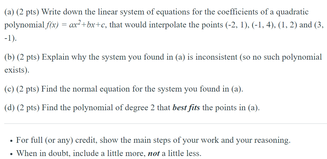 Please help with practice problem. (a) (2 pts)