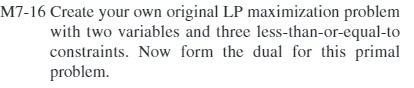 M7-16 Create your own original LP maximization