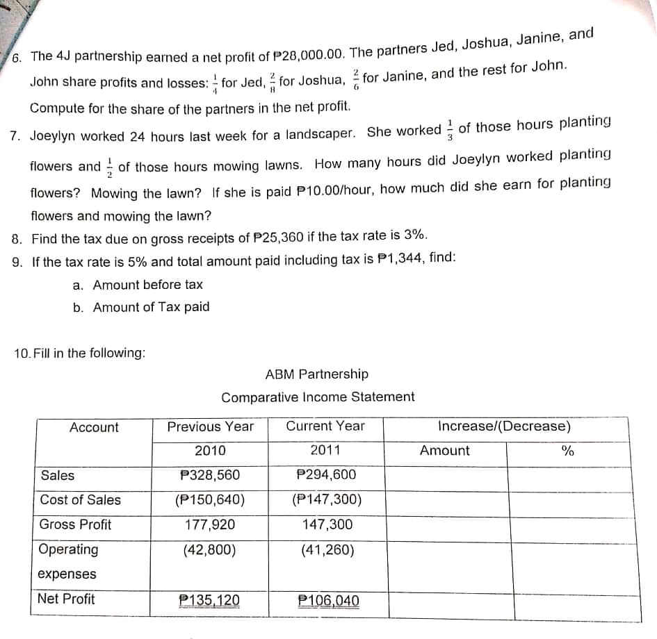 . Complete the chart below. It shows the
