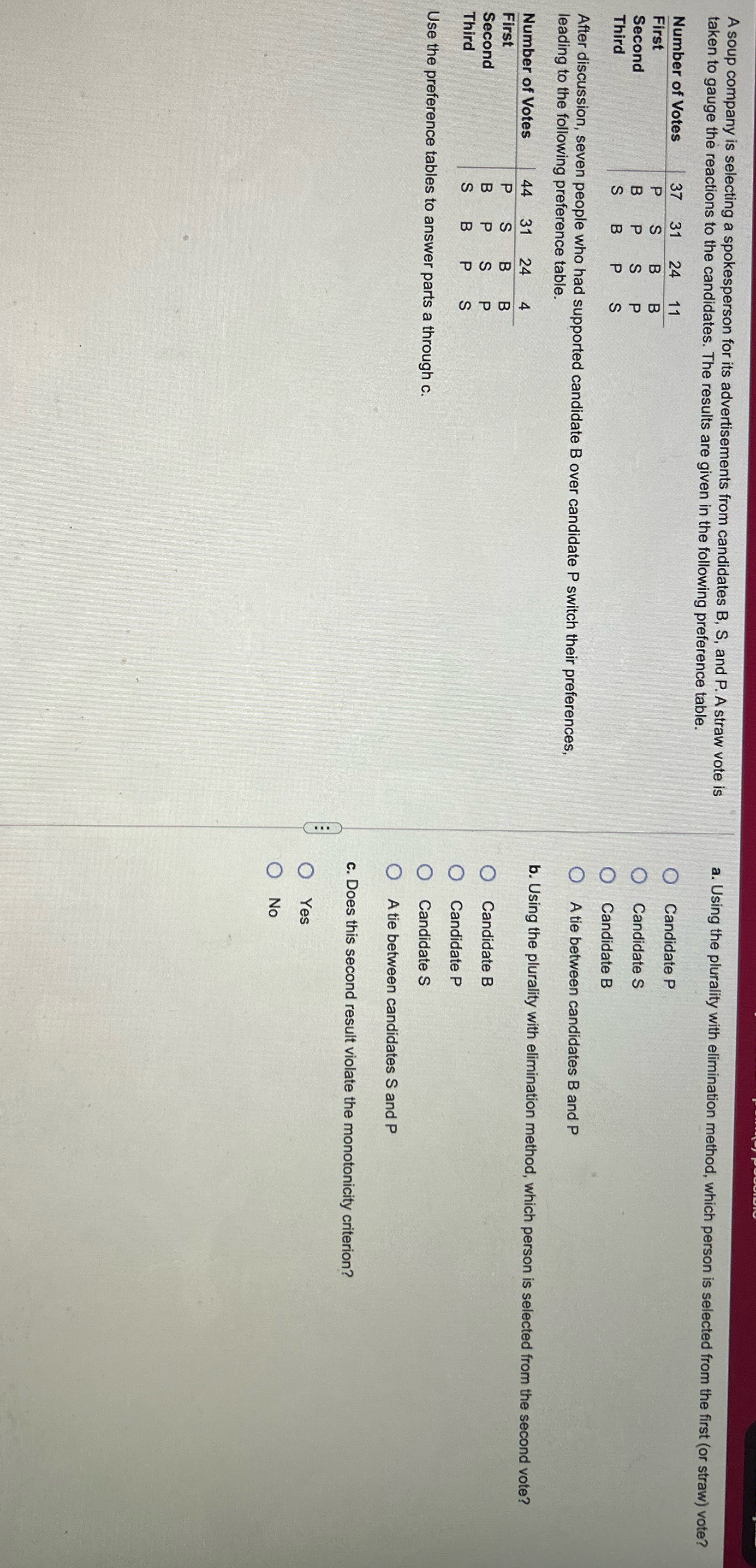 help me solve please !! thank you A soup company