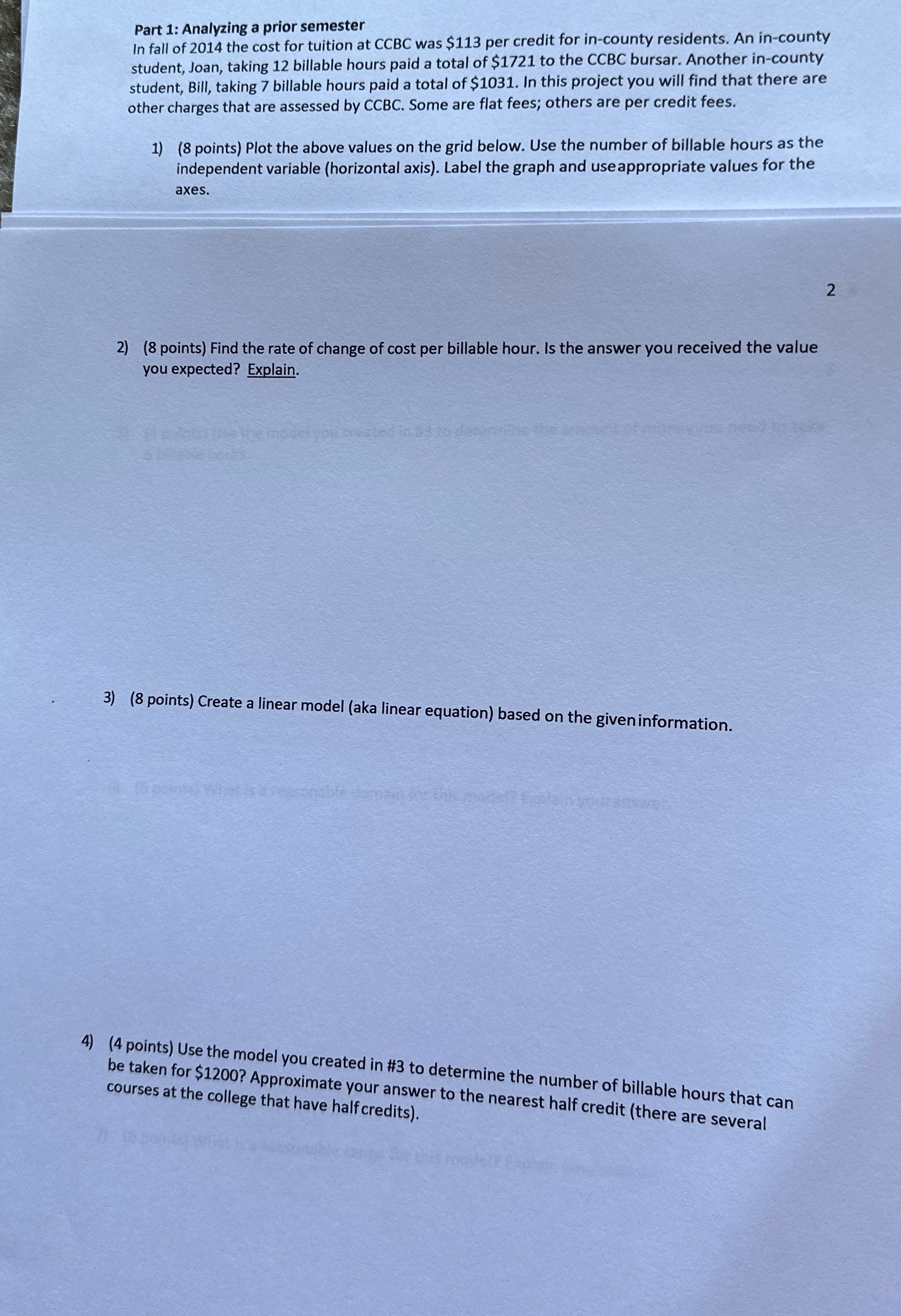 Part 1: Analyzing a prior semester In fall of