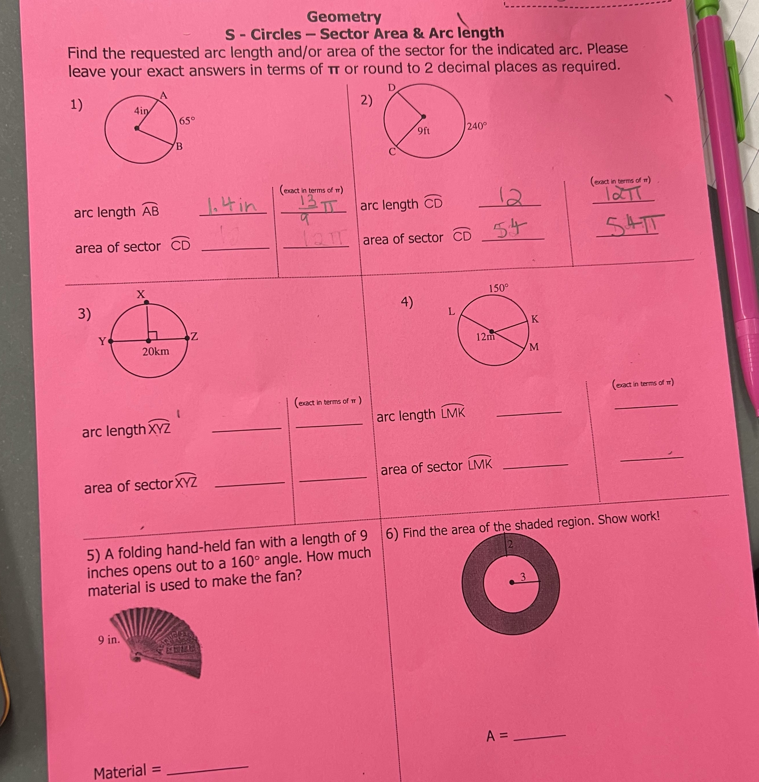 Need answers quick show work and read