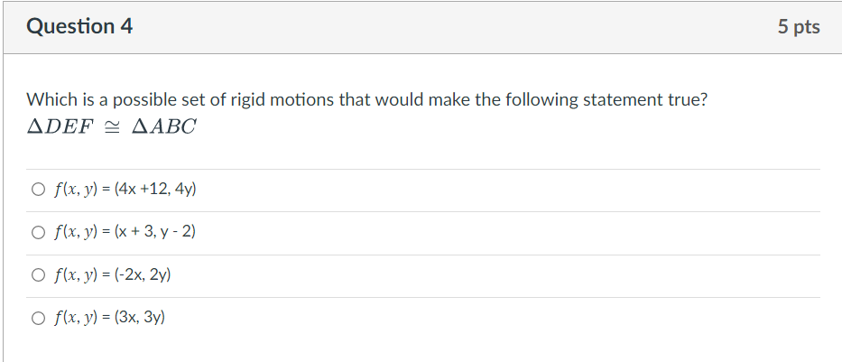 Question 6 5 pts AXYZ is pictured below. X (5x -