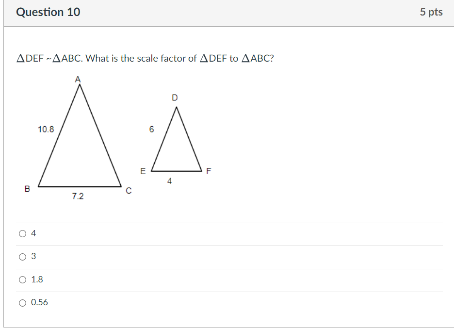 Question 6 5 pts AXYZ is pictured below. X (5x -