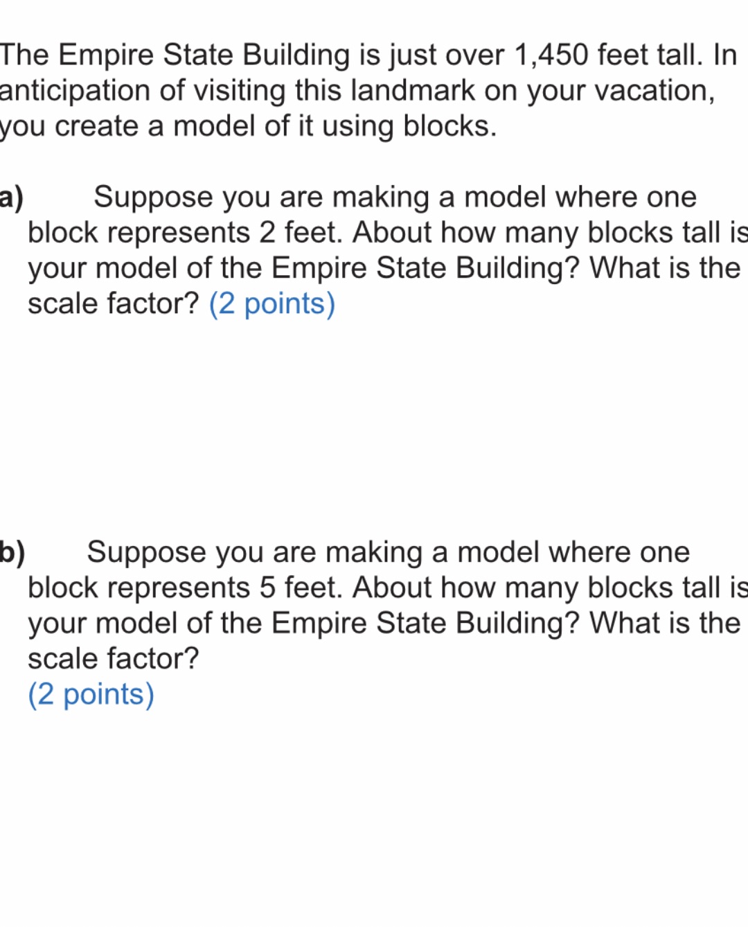 The Empire State Building is just over 1,450 feet