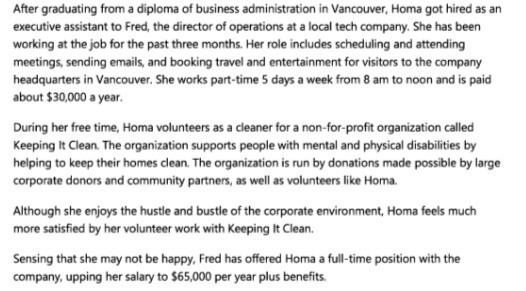 After graduating from a diploma of business