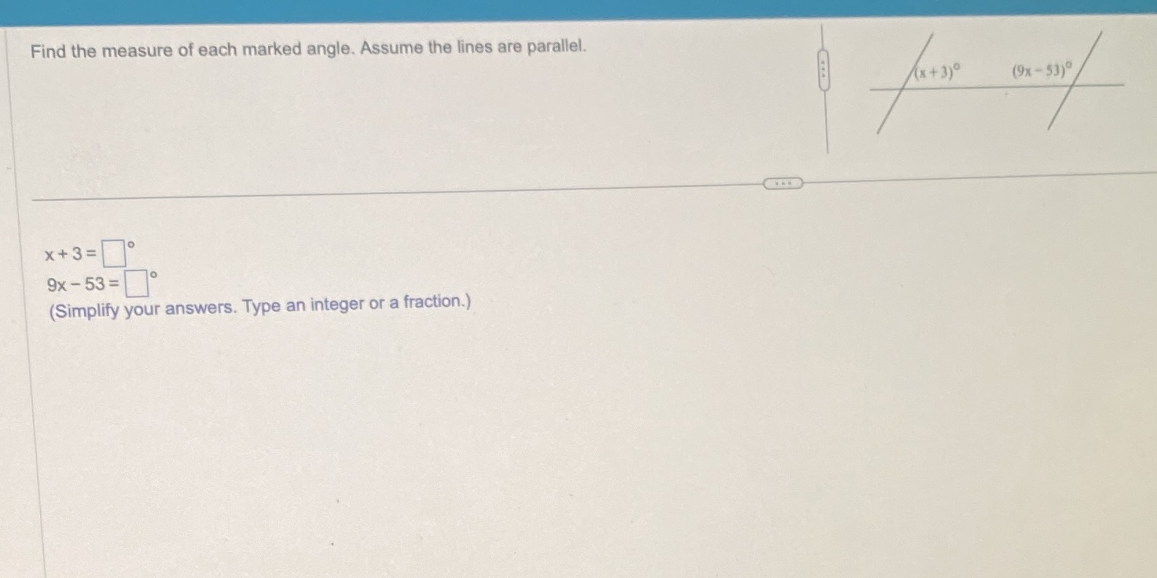 Find the measure of each marked angle. Assume the