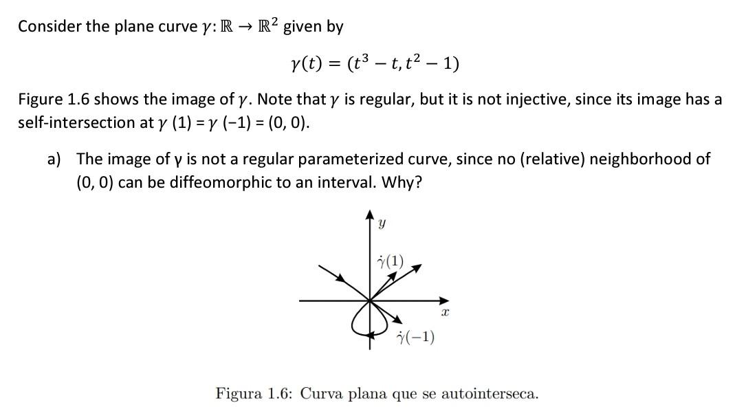 Consider the plane curve y: R - R2 given by Y (t)