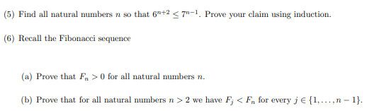 (5) Find all natural numbers n so that Got? <
