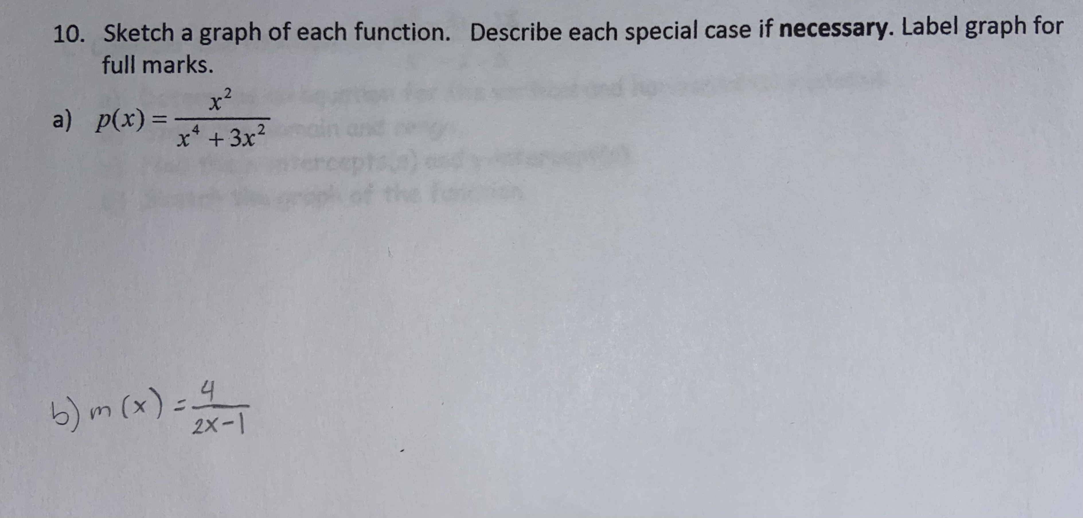 10. Sketch a graph of each function. Describe