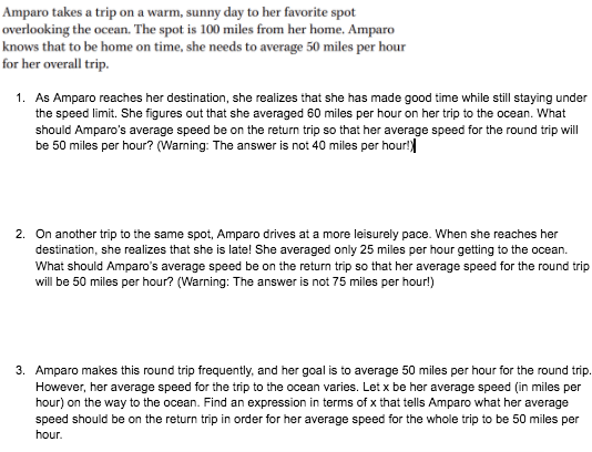 Amparo takes a trip on a warm, sunny day to her