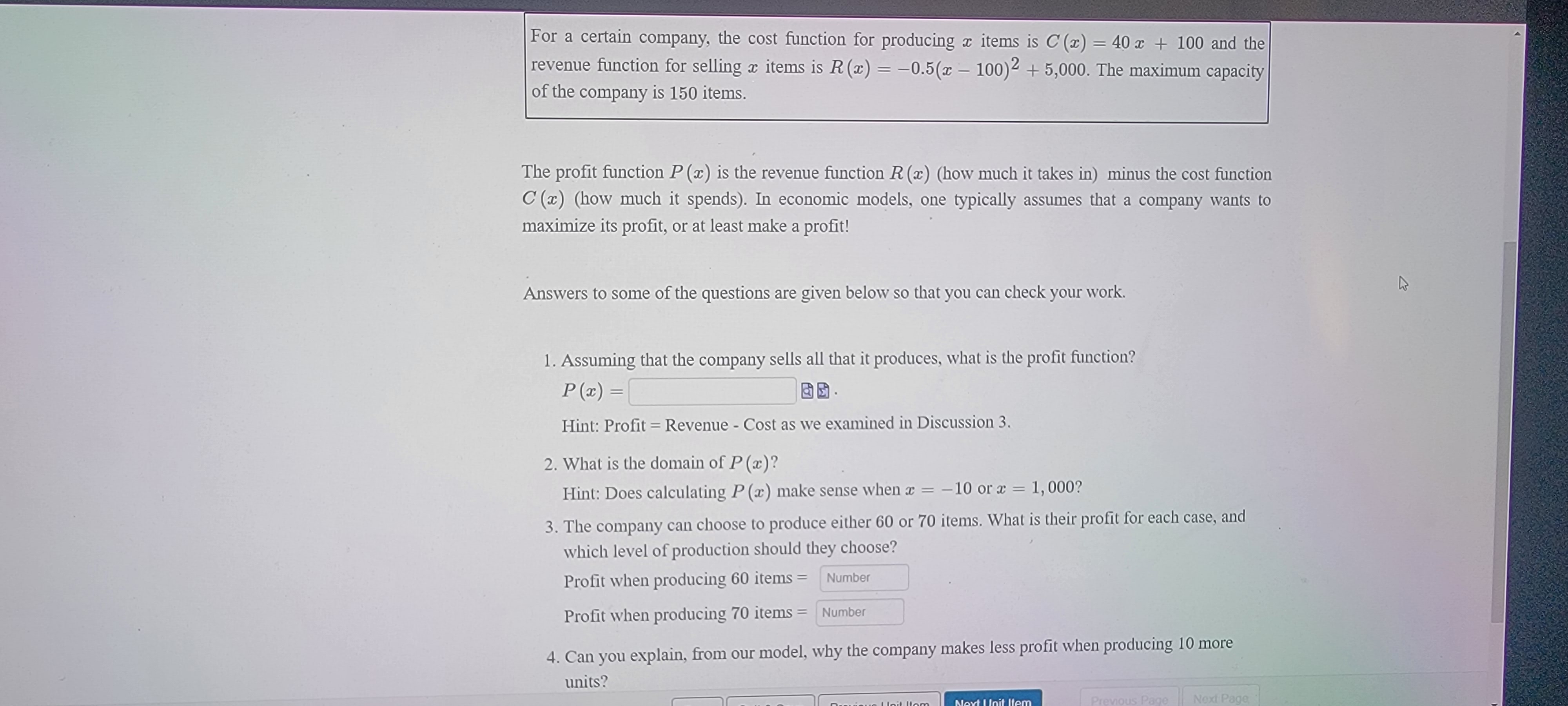 In Module Three, you discussed the mathematics of