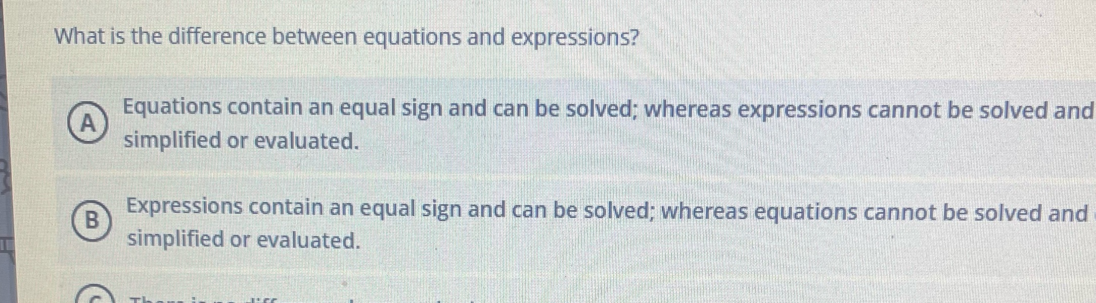 What is the difference between equations and