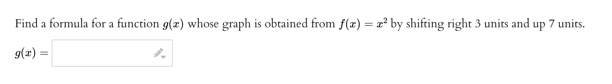 Function Transformation The graph of f (ac) = 3:2