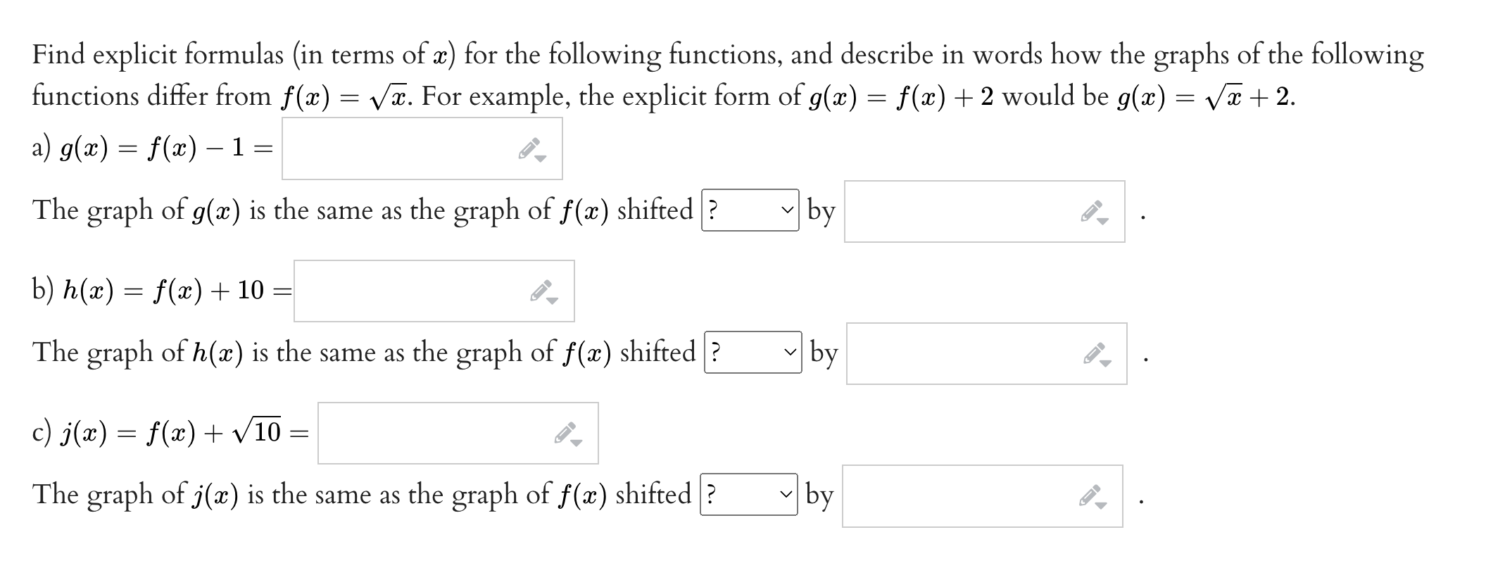 Function Transformation The graph of f (ac) = 3:2