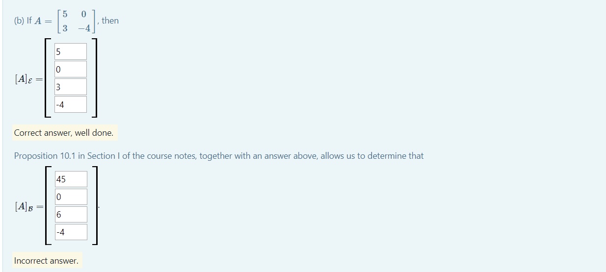 (G) Let 01 20 21 13 10 10 H H H another basis for