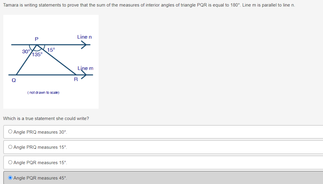 Tamara is writing statements to prove that the