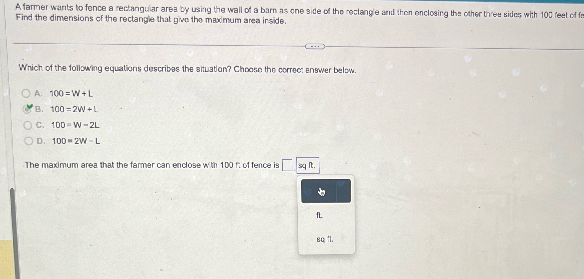 I need help figuring out the sq ft. and the ft? A
