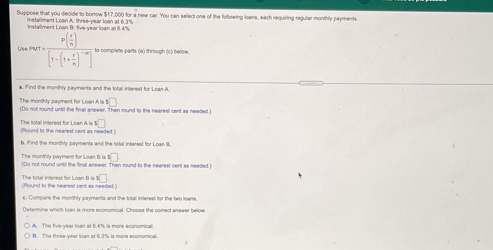 What are the answers? Suppose that you decide to