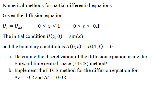 Numerical methods for partial differential