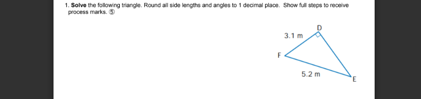 \f2. Determine the length of side .43 to one
