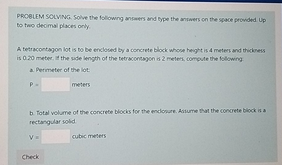 help please PROBLEM SOLVING. Solve the following