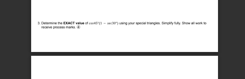 \f2. Determine the length of side .43 to one