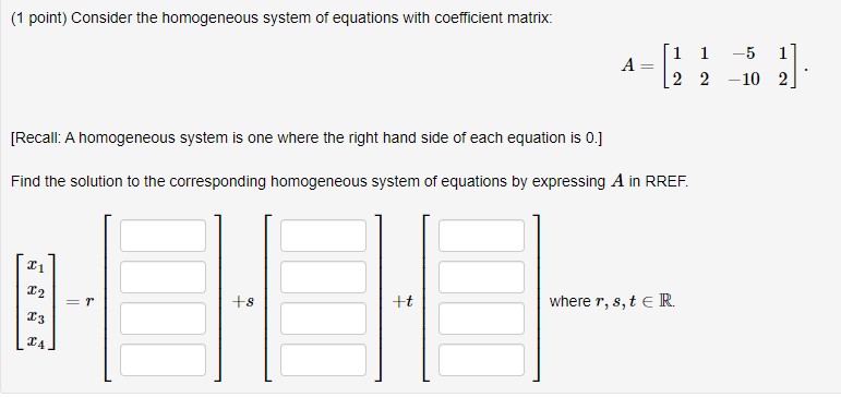 1) (1 point) FOR EACH PROBLEM ON THIS ASSIGNMENT,