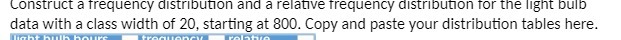 Construct a frequency distribution and a relative