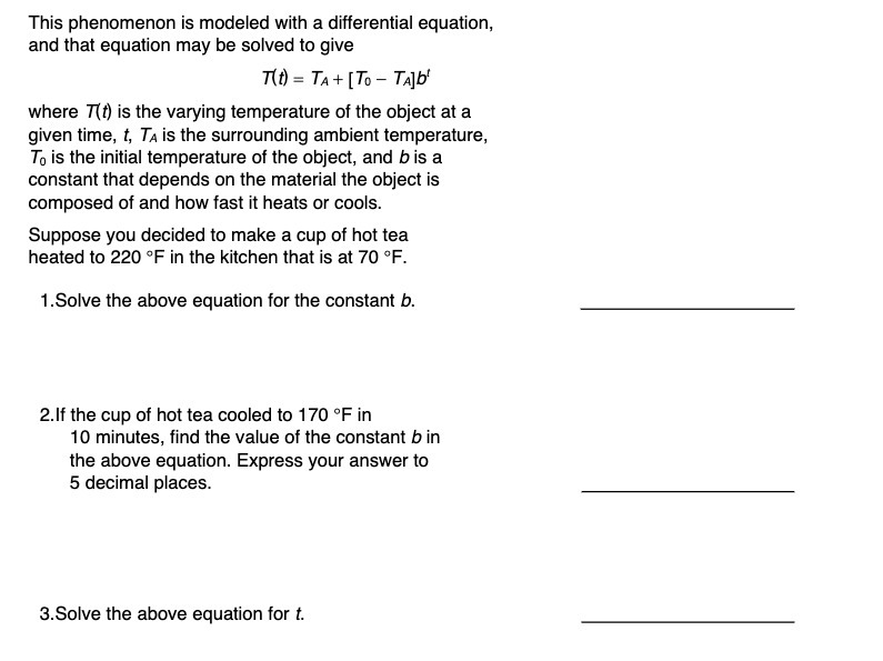 This phenomenon is modeled with a differential