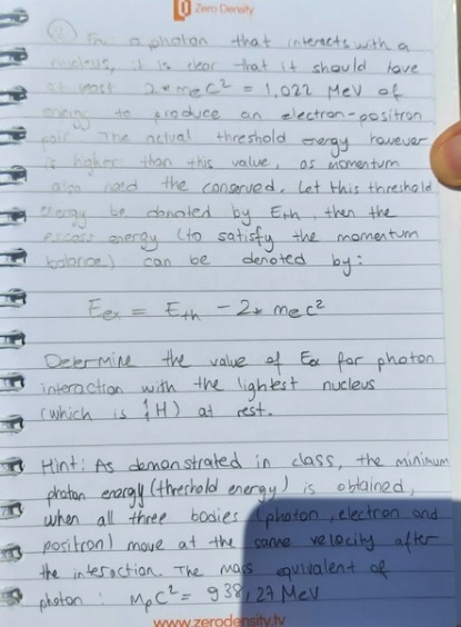 Zone Density ( or ashoton that interacts with a