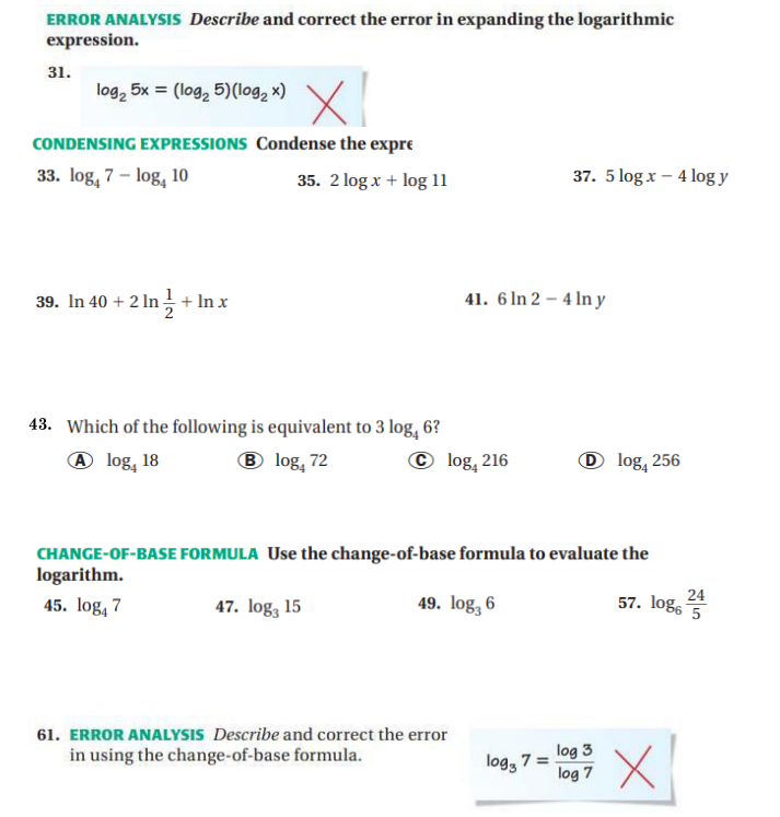 ERROR ANALYSIS Describe and correct the error in