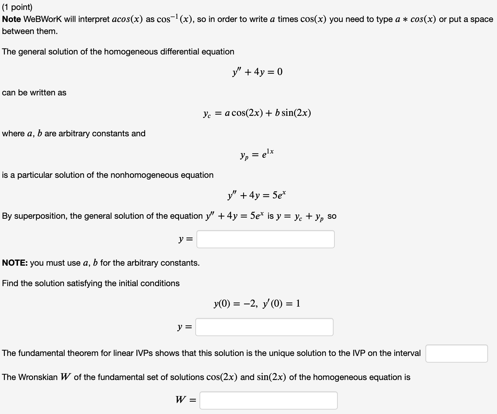 Questions are as follows: (1 point) It can be