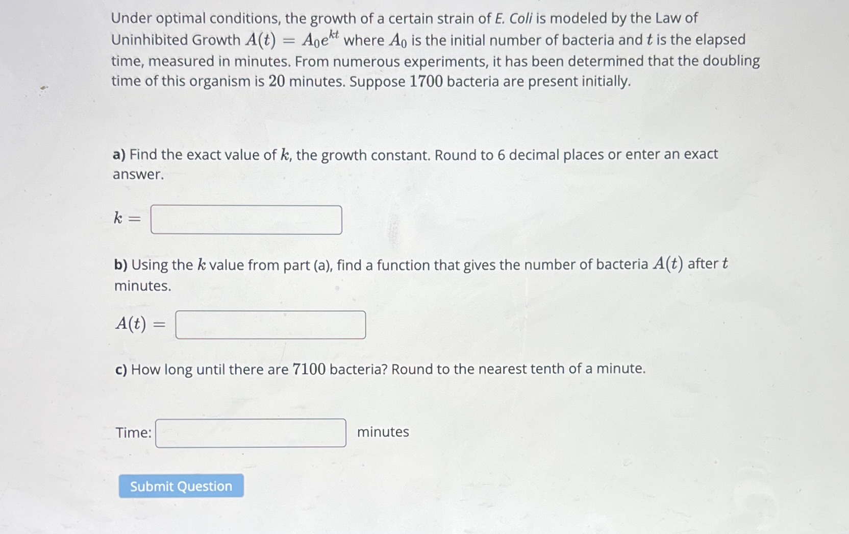 Under optimal conditions, the growth of a certain