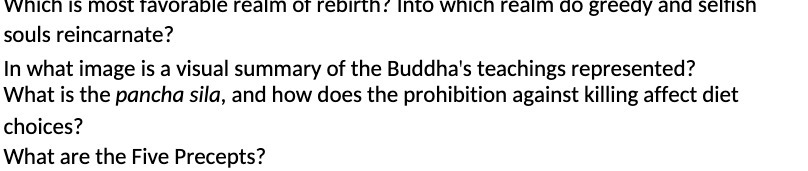 Which is most favorable realm of rebirth? Into