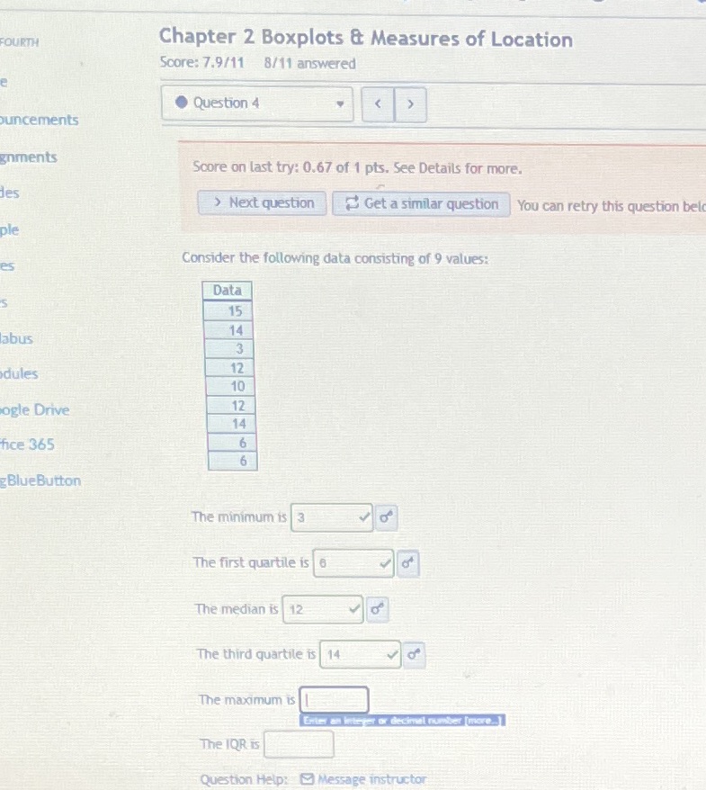 I just need the maximum box filled And the IQR