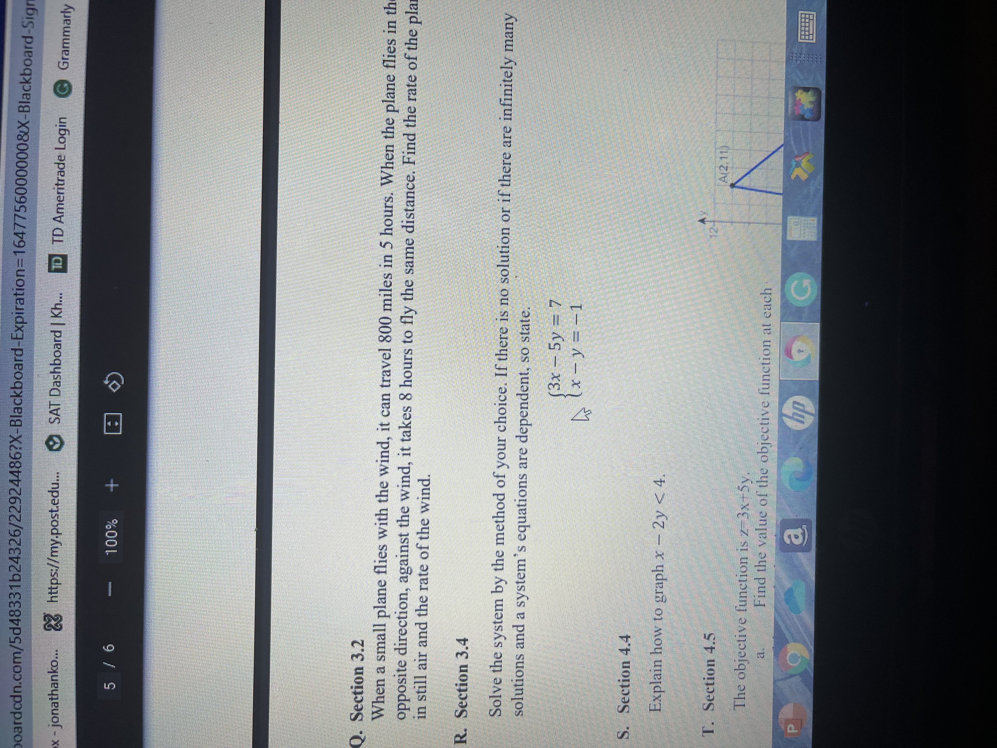 R) Solve the system by the method of your choice.