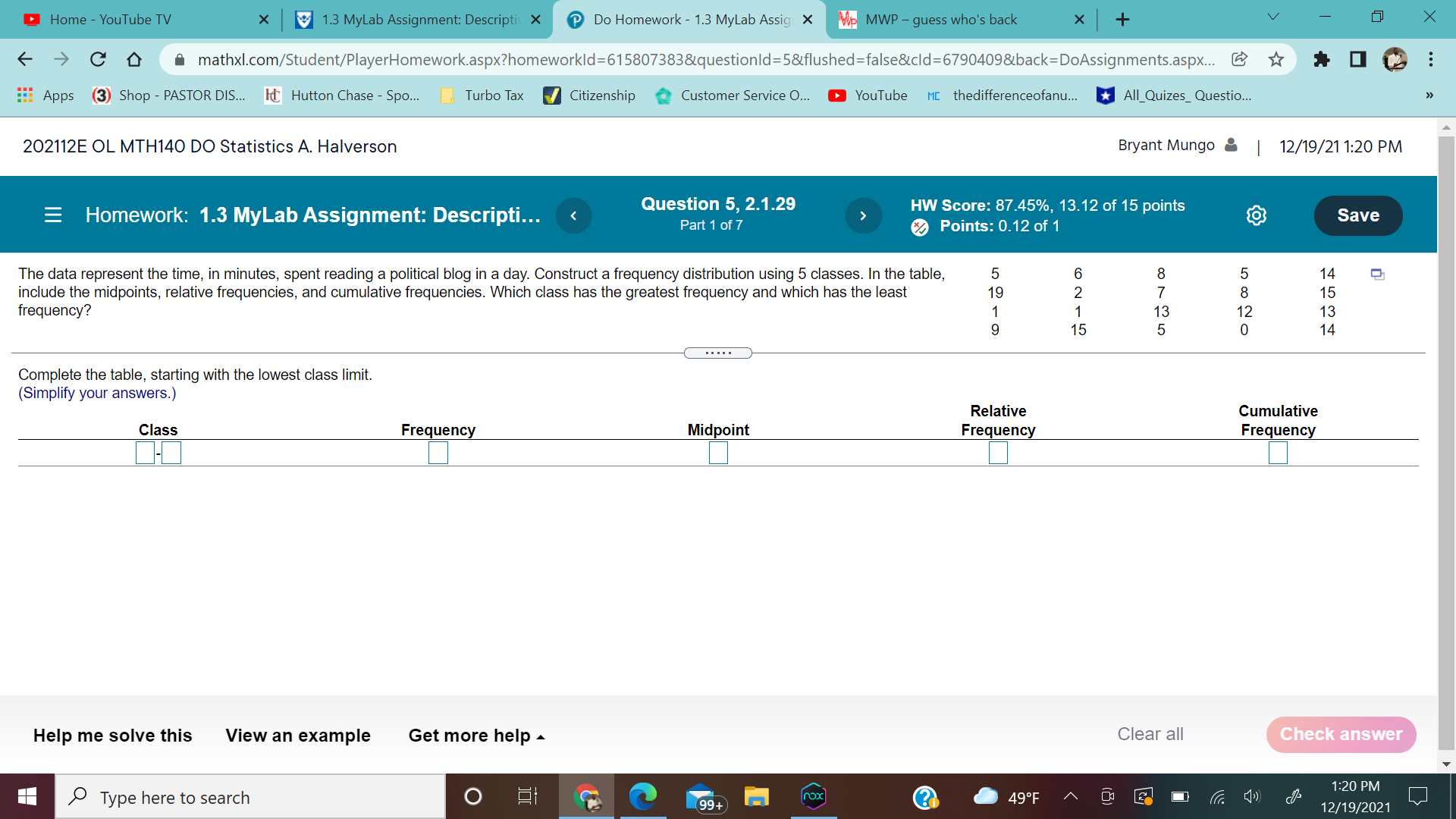 Home - YouTube TV X 1.3 MyLab Assignment: