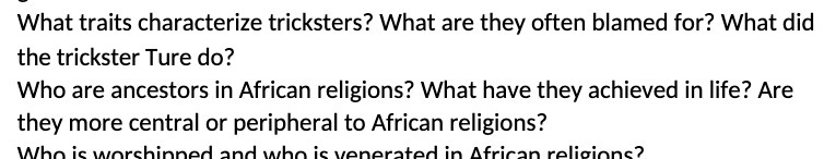 What traits characterize tricksters? What are