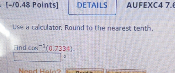 do not understand [-/0.48 Points] DETAILS AUFEXC4