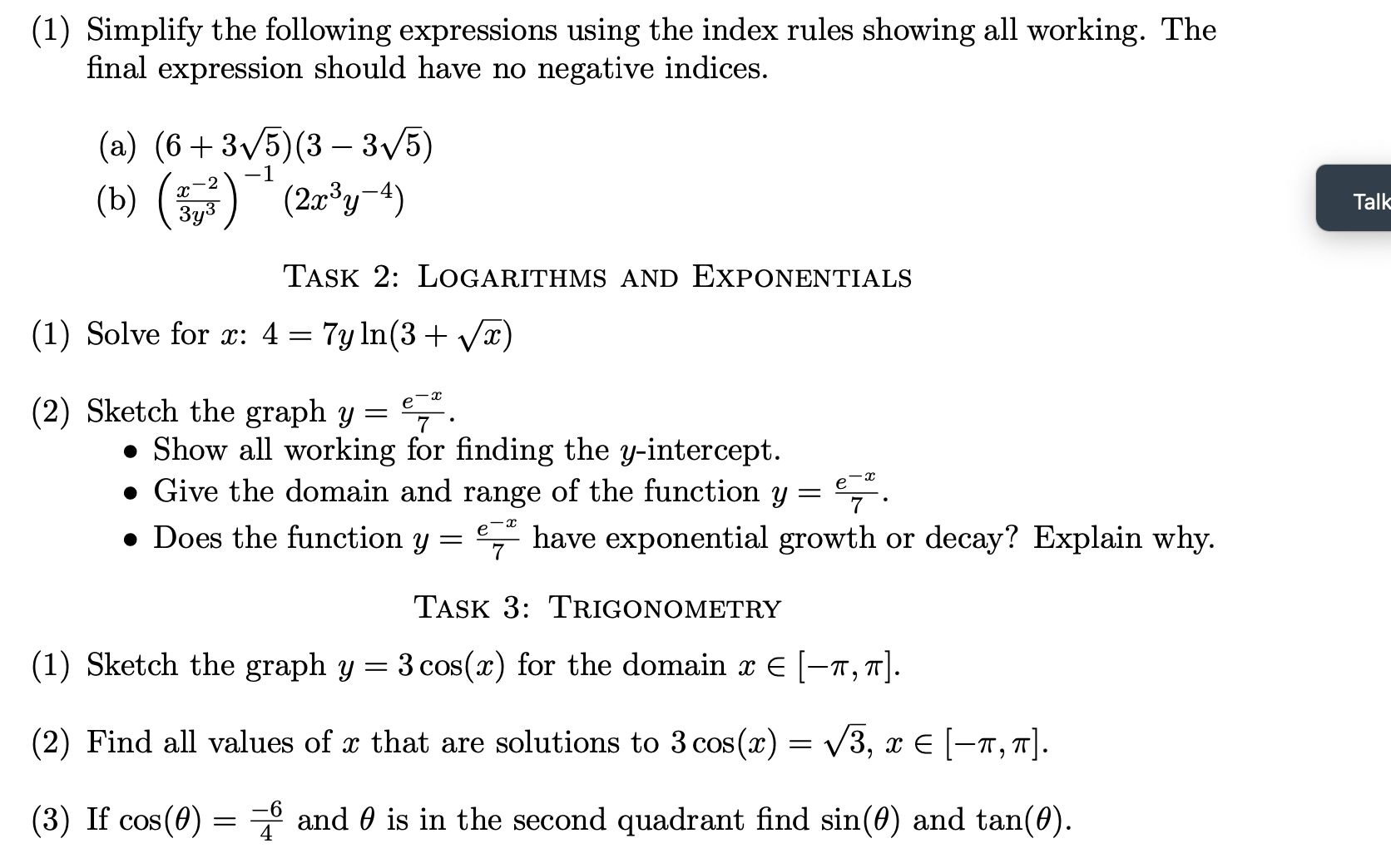 (1) Simplify the following expressions using the