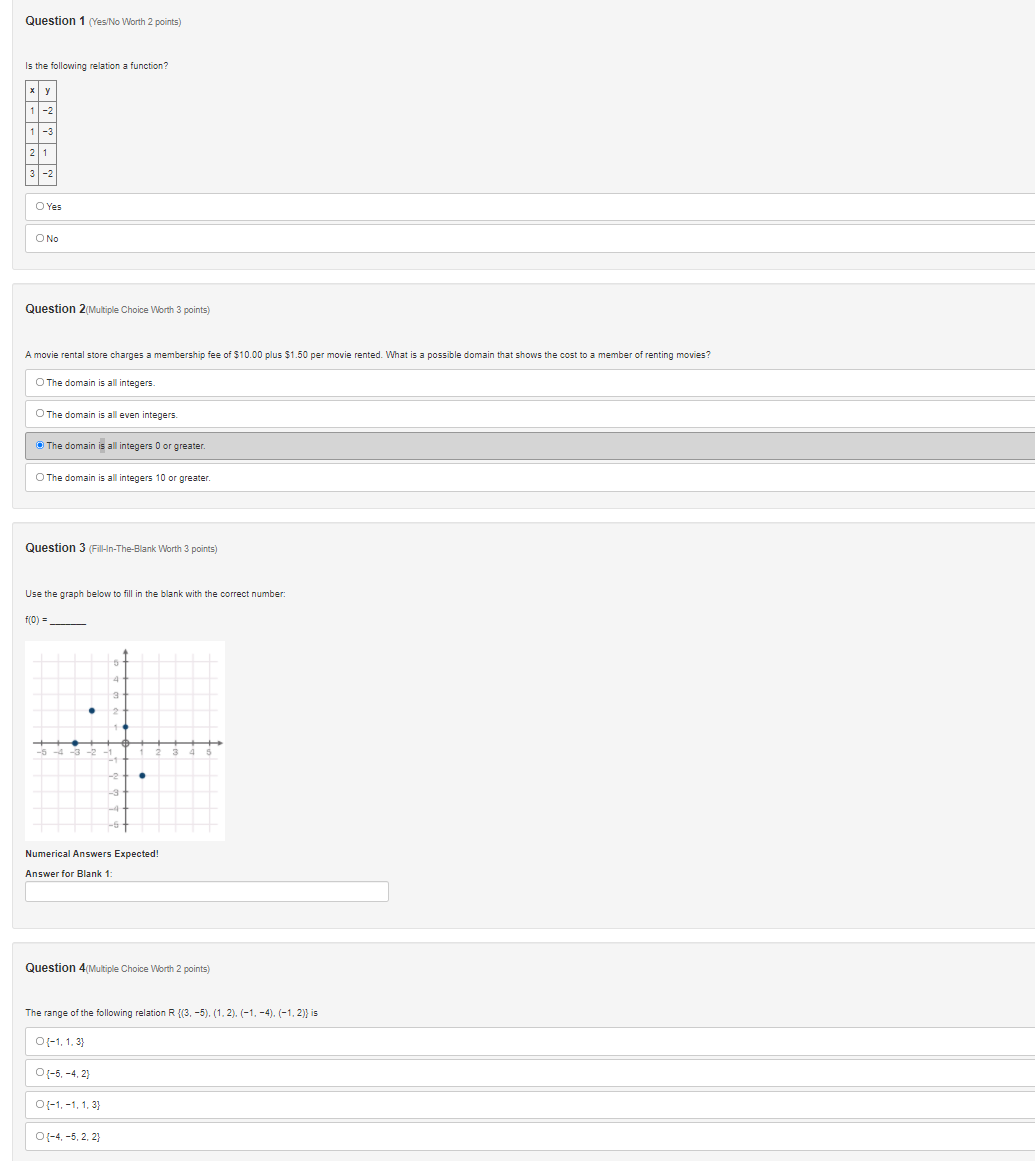 Can I have help with this? Question 1 (Yes/No