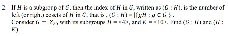 please answer this question 2. If H is a subgroup