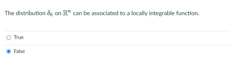 The distribution 50 on R\" can be associated to a