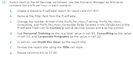 13. Switch back to the All Services worksheet.
