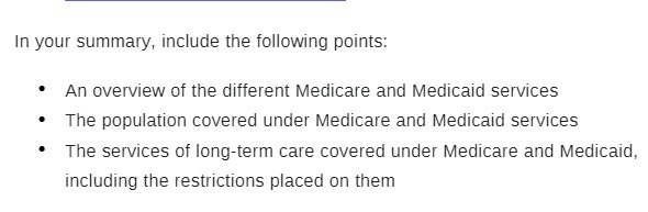 In your summary, include the following points: .