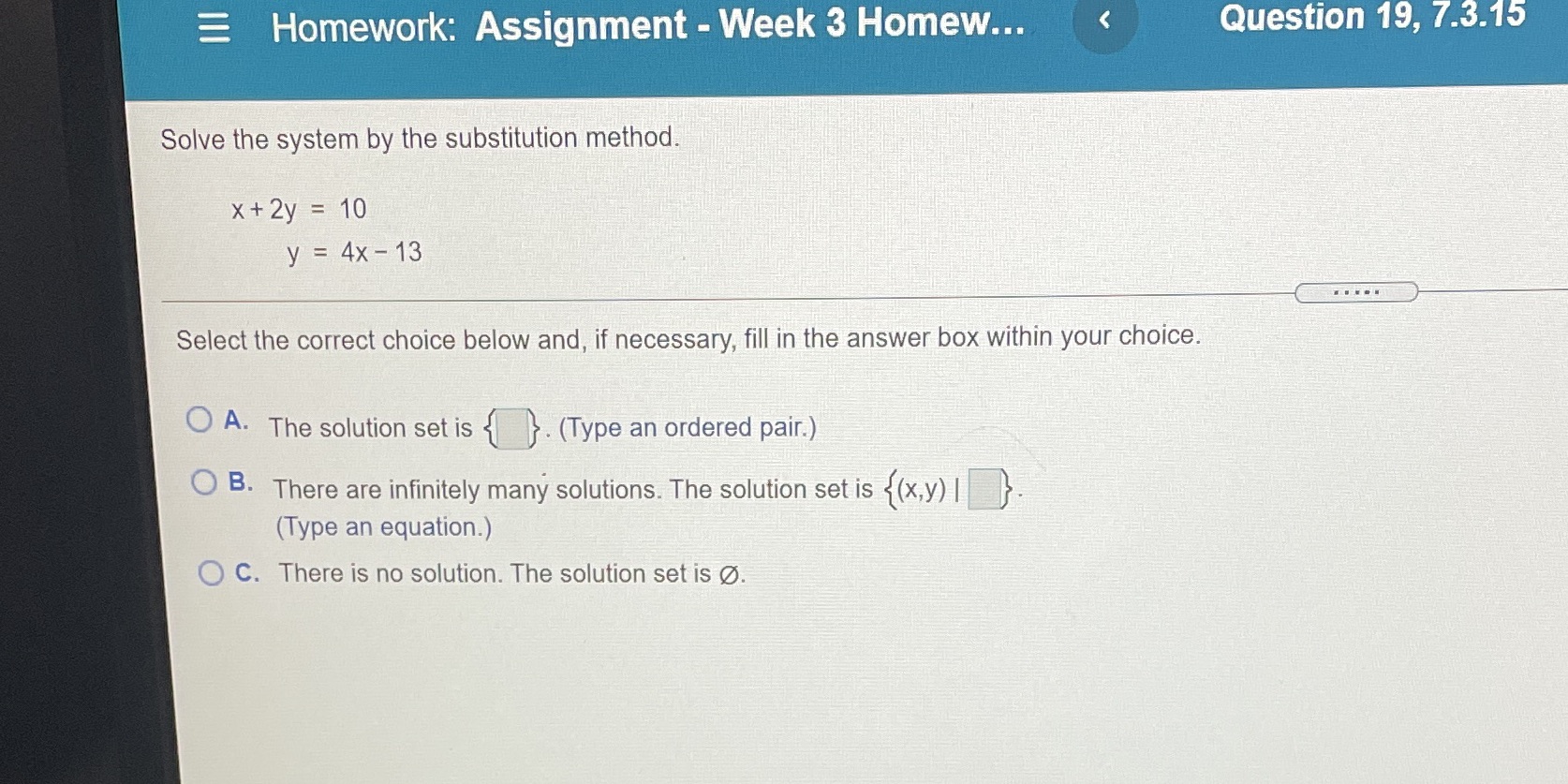 = Homework: Assignment - Week 3 Homew... Question